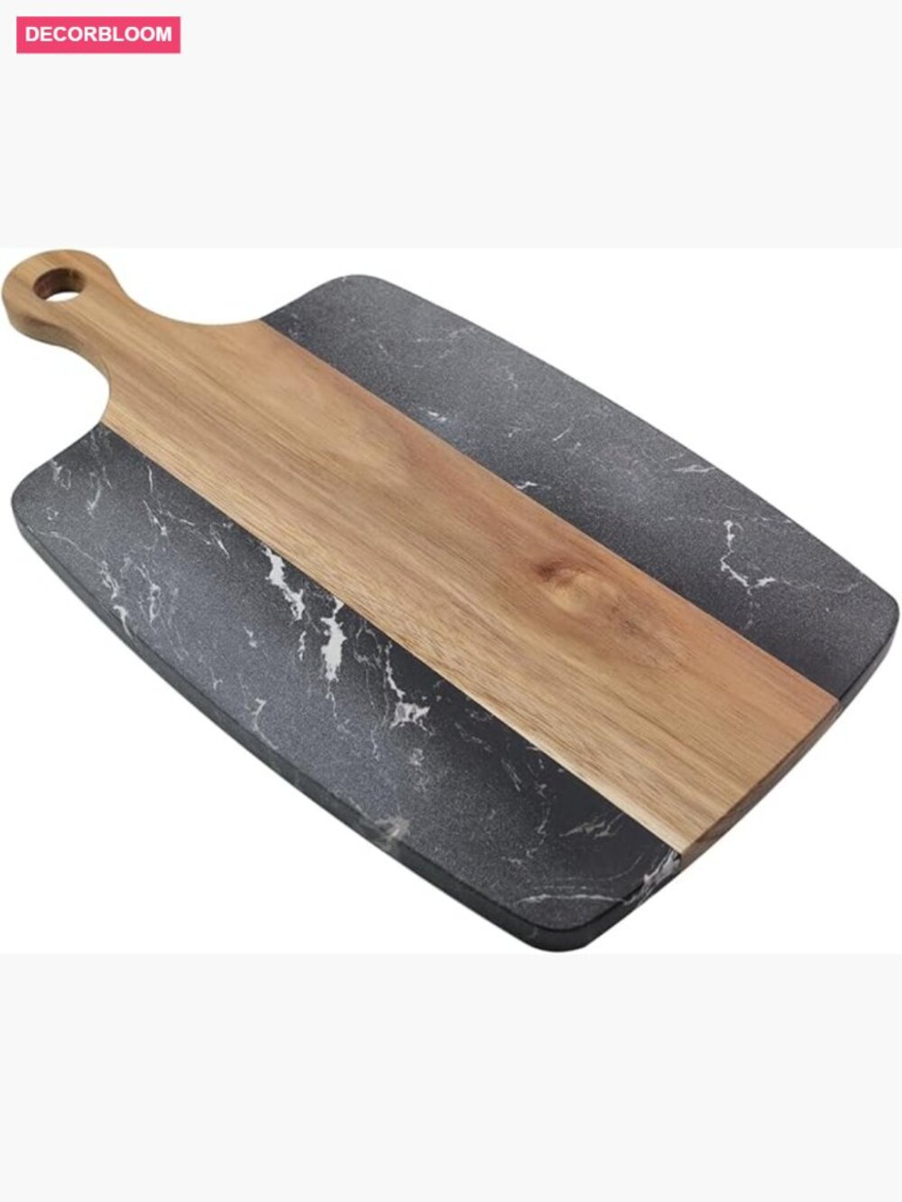 Acacia Wood Marble Cutting Board 10x7.1 In Bread Cheese Fruit Meat
